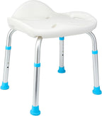 Shower Chair for Inside Shower with Compact Back, Shower Stool with Adjustable Height, Bath Seat for Bathtub, Safety Bath Stool for Seniors and Disabled, Heavy Duty 330 lbs