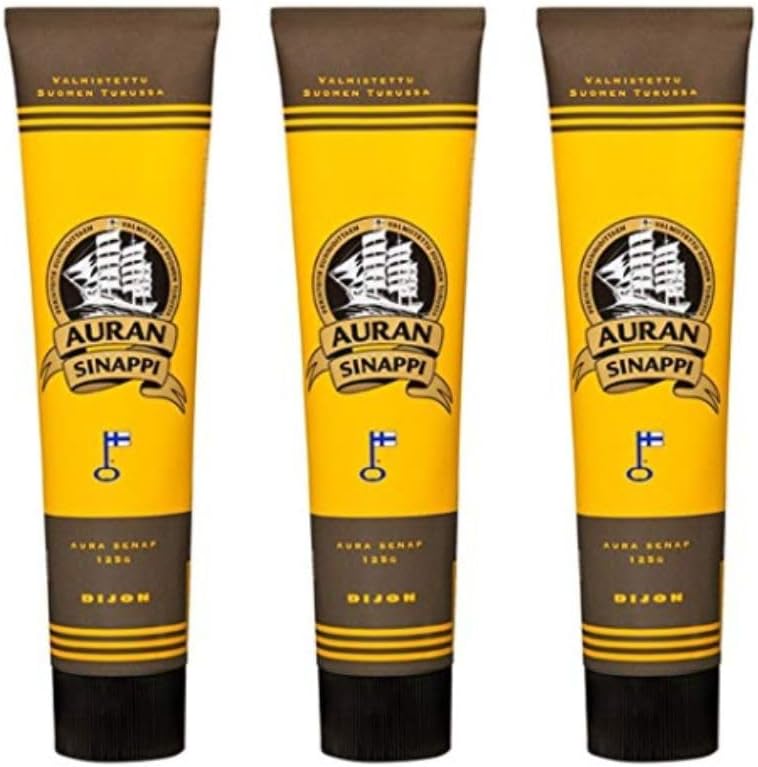 Auran Sinappi Mustard 3 Jars of 125g