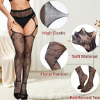 Tights High Waist Fishnet Stockings for Woman Sexy Fishnet Patterned Tights Sexy Black Stockings Rave Outfits Mesh for Women