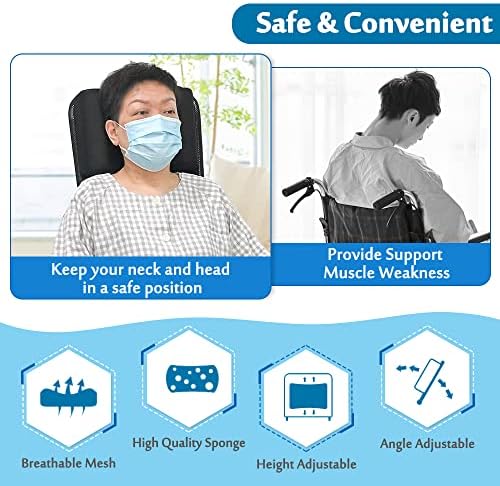 Wheelchair Neck Support Head Positioning Pillow Headrest for Wheelchair Post Surgery Neck Stabilizer Head Positioner Medical Foam Wedge Keep Head Straight Wheelchairs Accessories for Seniors Adults