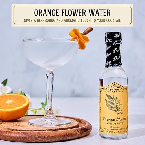 Fee Brothers Orange Flower Botanical Water - Cocktail Mixer, Aromatic Spirit and Floral Flavoring Extract, 5 fl oz