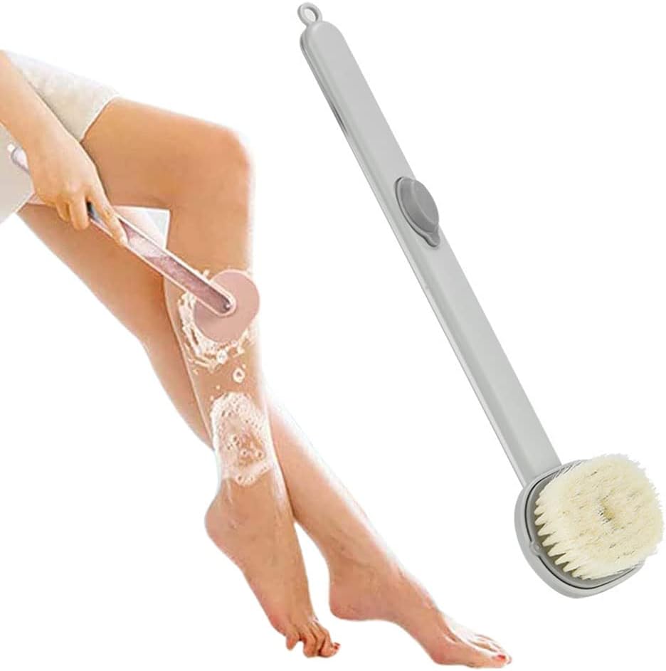 Shower Brush, Long Handle Shower Scrub Brush, Long Handle Bathroom Massage Cleaning Brush, Soap Dispenser Back Brush for Shower Brush