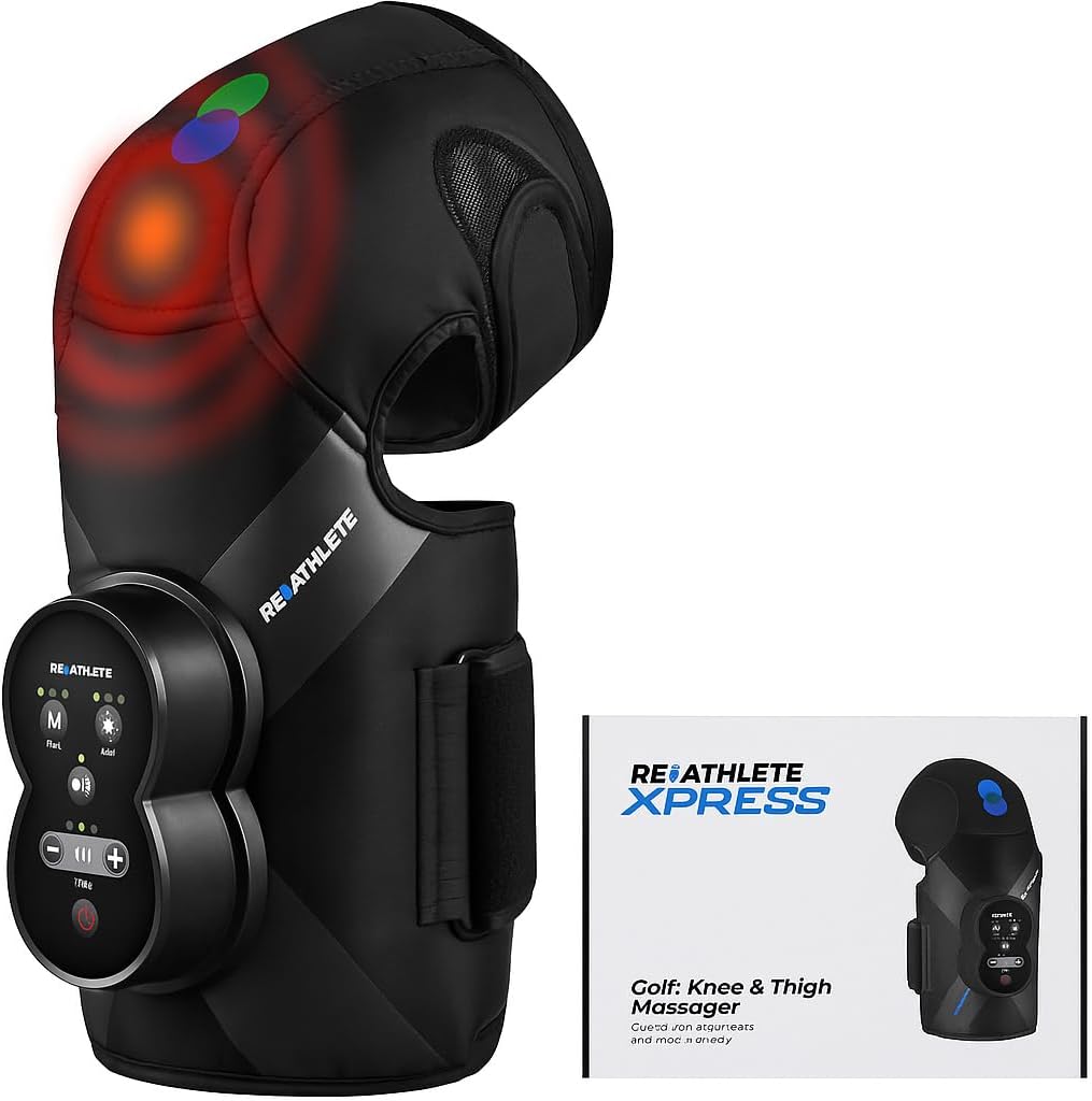 REATHLETE Xpress Knee Massager for Pain Relief | Leg Massager with Heat & Compression