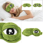 3D Funny Frog Sleep Mask, Funny Comfortable Travel Eye Cover, Lightweight Portable Blindfold for Nap/Travel/Office, Unisex, All-Season (1PCS)
