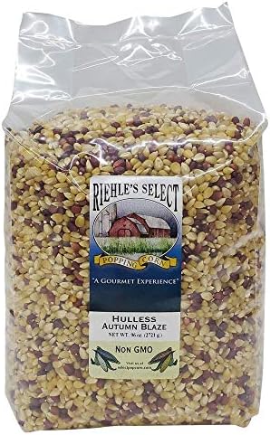 Riehle's Select Popping Corn - Hulless Autumn Blaze Old Fashioned Whole Grain Popcorn - 6lb (96oz)