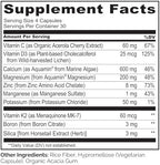 NATURELO Calcium Supplement - with Vitamin C, Vitamin D3, K2, and Calcium Magnesium Zinc for Bone Strength with Calcium 600mg - Plant-Based, 120 Vegetarian Capsules, Non-GMO, Soy & Gluten-Free