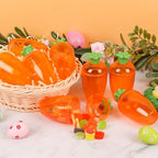 FOIMAS 12pcs Fillable Easter Containers Carrots Shaped Candy Containers for Easter Egg Hunt Home Decoration