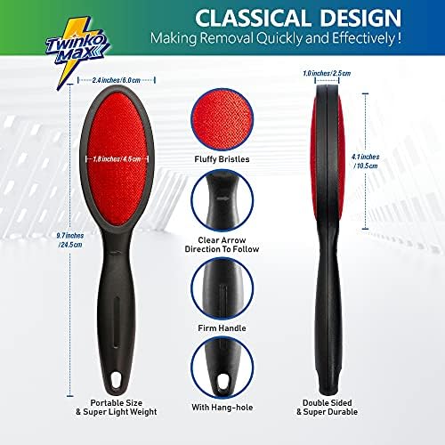 Lint Brush, Lint Remover, Pet Hair Remover, Clothes Brush, Magic Lint Remover Brush, Sheet and Carpet Cleaning Brush, 2-Sided and Reusable, No Need Lint Roller Refill.