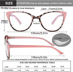 EYEURL 5 Pack Reading Glasses for Women-Cat Eye Blue Light Blocking Readers Fashion Computer Glasses with Spring Hinge Anti-Glare Readers for Women 1.5