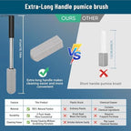 2 Pack Pumice Stone for Toilet Cleaning,16.14In Extra Long Handle Toilet Pumice Stone Toilet Bowl Cleaner Brush Toilet Scrubber for Toilets Bathtubs Grills Sinks