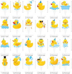 CANDY CHEF 48pcs Yellow Rubber Duck Cupcake Toppers - Duck Birthday Party Decorations - Baby Shower Supplies