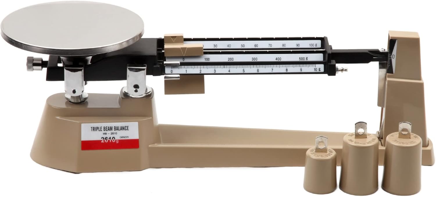 Triple Beam Mechanical Balance Scale, Triple Beam Scale, 2610g 0.1g for Lab Analytical School MB2610