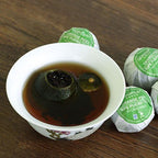 GOARTEA Puerh Tea - Ripe Puerh Tea Loose Leaf 50g / 1.76oz Nonpareil Supreme Natural Dried Xinhui Orange Peel Green Chenpi Citrus - Chinese Tea Pu erh Tea Puer Tea Pu'er Tea