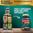 Quercetin Supplements Capsules - Supports Immune System & Heart Health, Antioxidants with Berberine, Stinging Nettle, Turmeric, Black Pepper - 150 Capsules - 5 Months Supply