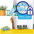 Swiffer 21459CT Refill Dusters, Dust Lock Fiber, Light Blue, Unscented, 10/Box, 4 Box/Carton