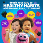GuruNanda Kids Toothpaste for Toddlers with 10% Xylitol – Fluoride-Free, Mixed Berry Flavor, Safe if Swallowed, Gentle & Safe for Young Teeth & Gums, 4.2 oz