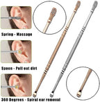 12 Pack Ear Spiral Cleaning Tools for Ear Stainless Steel 360 Degree Spiral Massage Double-Head Ear Cleaner for Women and Men (Gold and Silver)