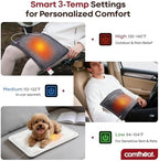 USB Heating Pad for Travel Warmth Outdoors, 5V Small Heated Pad FSA Eligible HSA Non-Rechargeable Heat Therapy for Pain Relief Abdomen Cramps, 3 Heat Settings & Auto Off (16"x 12") Gray