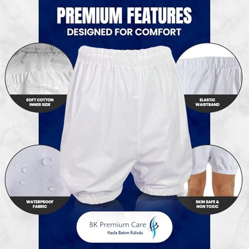BK Premium Care Washable Adult Incontinence Briefs – Reusable Leak-Proof Underwear for Men and Women, Soft Cotton Comfort with Reliable Protection (X-Large)