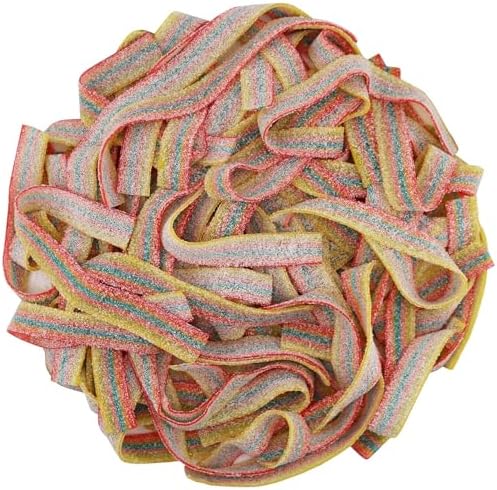 Smarty Stop Every Sour Belts Flavor Gummy Candy 1 Pound (Rainbow)