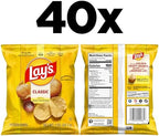 Lay's Potato Chips, Classic, 1 Ounce (Pack of 40)