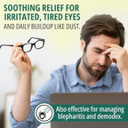 100PCs Tea Tree Eyelid Wipes – Cleaning Eye Wipes for People with Dry Eyes & Allergies – Gentle Eyelid Cleanser with Hyaluronic Acid, Chamomile and Aloe – Individually Wrapped & Biodegradable