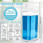Laundry Detergent Dispenser 3 Pack Laundry Soap Dispensers 78 oz Liquid Detergent Dispenser for Room Organization with 6 Removable Labels for Softener Bleach Powder Soda etc