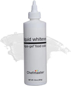 Liquid Whitener Liqua-Gel Food Coloring | Brighter Whites & Pastels | Professional-Grade Dye | Icing, Frosting, Candy Apples | 16 oz