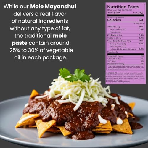 Oaxaca Mole Sauce – Authentic Mexican Red Mole (Mole Rojo) with Real Cacao, No Seed Oil, No Sugar Added, Gluten Free, Keto & Vegan, 8 oz Makes Up to 32 oz