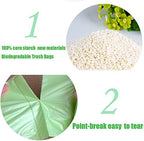 Trash Bags Biodegradable, Strong Rubbish Bags, Trash bags Recycling & Degradable Garbage Bags, Compostable Bags (Green, 13 Gallon)