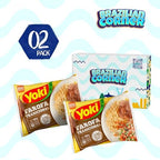 Yoki Seasoned Cassava Flour Brazilian Corner Bundle [2 Pack] 17.6 oz | Farofa De Mandioca Pronta Temperada Yoki 500g (Pack of 2) | Gluten Free