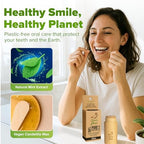 Ohm Earth’s Ohm Floss – Natural Silk Dental Floss with Refillable Bamboo Holder, Naturally Waxed with Candelilla 100% Compostable, 54 yds/50m Spool – Eco-Oral Care, Natural Mint