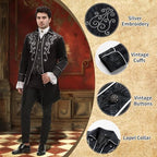 Men's Steampunk Gothic Medieval Vintage Jacket for Halloween