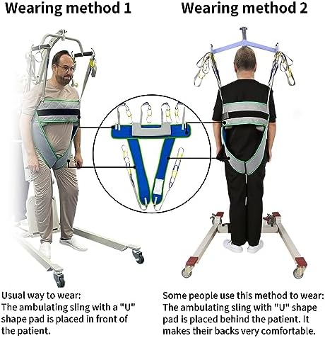 EZ Assistive Ambulating Walk Sling for Patient Standing and Walking Training & Patient Lift Aid or Walking Aids Reusable and Washable (Large)