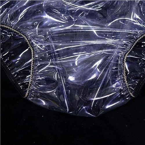Transparent Plastic Waterproof Panty Cover Adult Incontinence Plastic Pants, Adult Plastic Triangle Pants，Super Soft PVC Diaper Cover/Waterproof Reusable Anti-Leakage (Women, Medium)