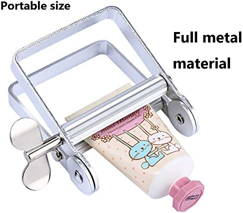 AmyZone Toothpaste Squeezer Full Metal Tube Squeezer Toothpaste Dispenser Tool Multifunctional Roller Squeezer for Toothpaste/Cosmetics/Paint Tube/Color Dye/Hand Cream/Artist/Hair Salon/Painter(Small)