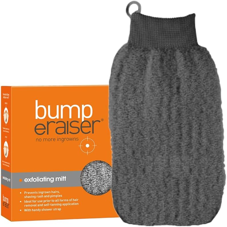 Exfoliating Shower Mitt for Ingrown Hair Treatment, Razor Bumps and Razor Burns