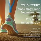 PHYTOP Kinesiology Tape 2" X 16.4', Sports Tape Athletic Kinesiology (2 Rolls Blue) Pain Relief of Muscles & Joint, Recovery Sports Injuries