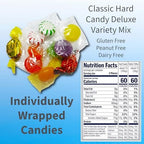 Classic Hard Candy Deluxe Variety Mix Assortment- Sweet Butter & Cream, Strawberry Bon-Bons, Fruit Disc, Cinnamon & Butterscotch Discs, Peppermint & Spearmint Starlights. Individually Wrapped (1 Pound Bag) Net wt. 16oz.