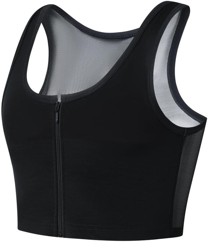 JARAZIN Zipper Chest Binder for Women Transgender FTM Binder Bra Chest Breast Binder Trans