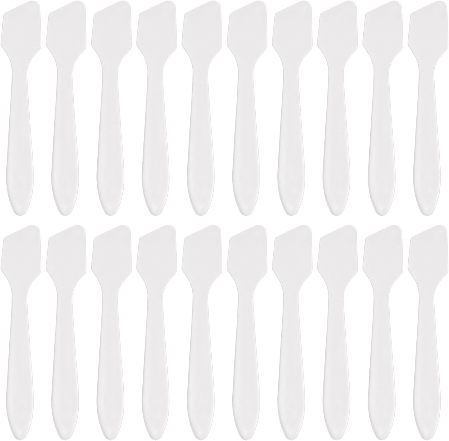Tbestmax 300 PCS Mini Cosmetic Spatulas 3.2" x 0.6" Disposable Makeup Plastic Spatulas Clear for Facial Creams and Skin Care