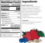 Little Brainiac Breakfast Blend Organic Fruit & Oat Toddler Pouches, Berry Apple Oat with Omega-3s DHA/EPA and Choline, Clean Label, BPA-Free, Non-GMO, 3.5 oz, Pack of 12