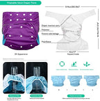 Incontinence and Disability Care Cloth Diapers, Reusable Adjustable Size Breathable Leakfree Pocket Diaper (Color : H, Size : M)