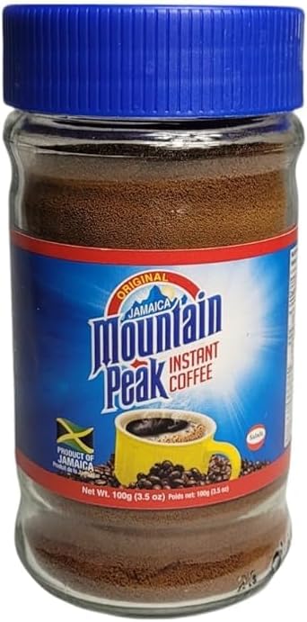 Mountain Peak Instant Coffee – Bold and Smooth Jamaican Blend (Single Pack, 100g/3.5oz Jars)