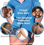 Cirepil - Blue - 400g / 14.11 oz Hard Wax Tin - Face & Body Wax, Unscented & No Strip Needed - Perfect for Sensitive Skin & Brazilian Waxing - Pre-Melted in Tin - Fluid Gel Texture, Easy Hair-Removal