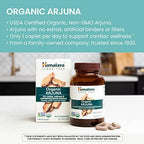 Himalaya Organic Arjuna, 60 Day Supply - Herbal Supplement Supporting Heart Health and Normal Blood Pressure - USDA Organic, Vegan, Non-GMO, Gluten Free, 700 mg, 60 Caplets