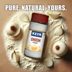 Keya Combo of Garlic Powder 55gm, Onion Powder 50gm Ready to use Sourced From Whole Zero added Colours, Fillers, Additives Preservatives Pack 2
