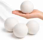 Wool Dryer Balls XL 4-Pack – Organic Wool Dryer Balls for Laundry Reusable, Natural Fabric Softener, Reduces Drying Time, Static, Wrinkles & Laundry Clumping