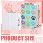 100 Pack Paw Print Pocket Tissues Bulk 800 Sheet Individually Packed 3 Ply Facial Travel Tissues Wallet Size Small for Travel Dog Cat Lovers Gifts Vet Supplies Party Favors Daily Use, 10 Designs