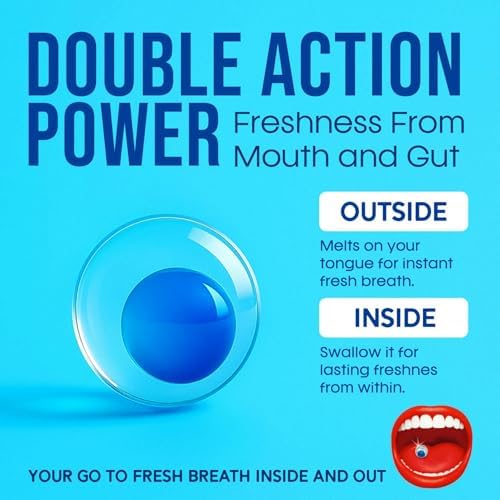 PaperMints CoolCaps Breath Mints Peppermint Sugar-Free - Dual Action Liquid Capsules for Instant Fresh Breath, Long-lasting Breath Freshner, Fast-Dissolves, Pocket Size Twist Cap 3 pack of 60 pieces - 180 Mints